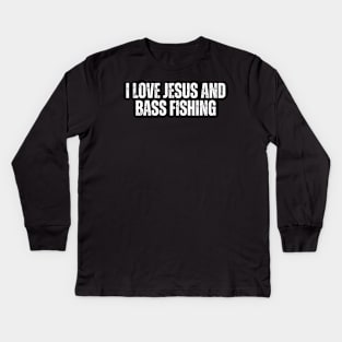 Jesus Bass Fish Kids Long Sleeve T-Shirt